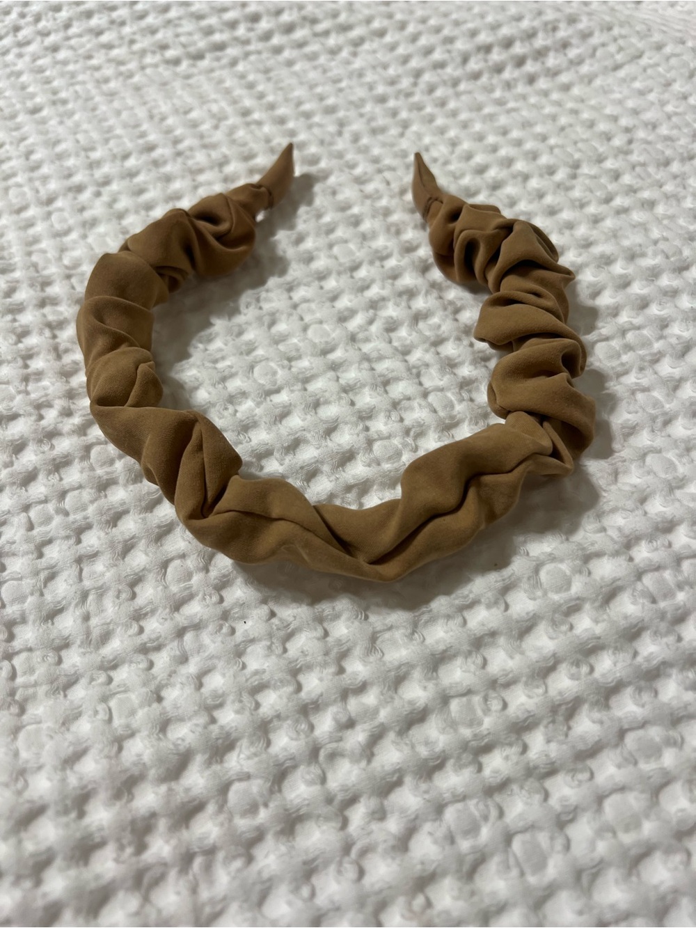 Anthropologie Ruched Camel Headband